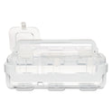 Deflecto Stackable Caddy Organizer with S, M and L Containers, Plastic, 10.5 x 14 x 6.5, White Caddy/Clear Containers (29003)