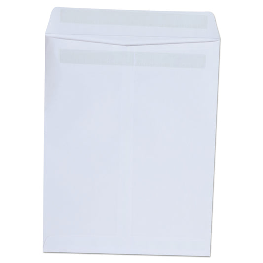 Universal Self-Stick Open End Catalog Envelope, #10 1/2, Square Flap, Self-Adhesive Closure, 9 x 12, White, 100/Box (42101)