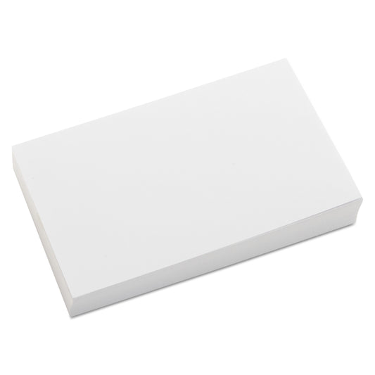 Universal Unruled Index Cards, 3 x 5, White, 100/Pack (47200)