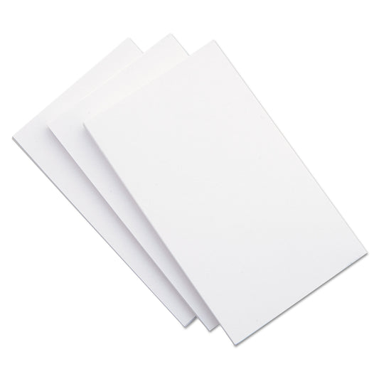 Universal Unruled Index Cards, 5 x 8, White, 100/Pack (47240)