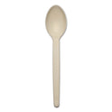 Conserve Corn Starch Cutlery, Spoon, White, 100/Pack (10232)