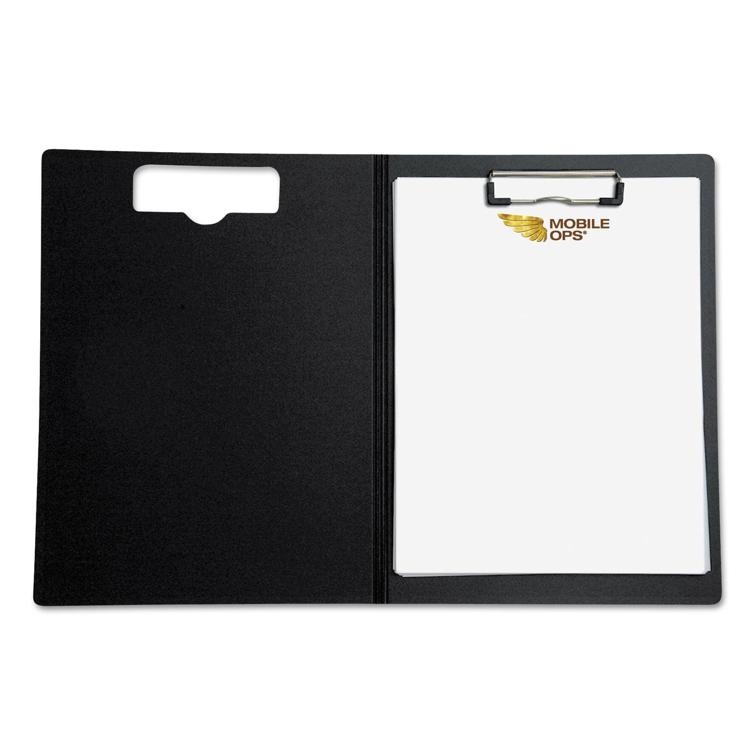 Mobile OPS Portfolio Clipboard with Low-Profile Clip, Portrait Orientation, 0.5" Clip Capacity, Holds 8.5 x 11 Sheets, Blue (61633)
