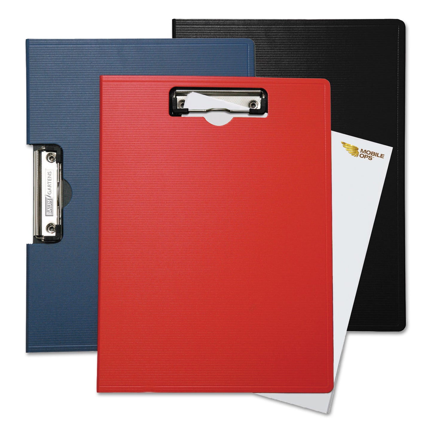 Mobile OPS Portfolio Clipboard with Low-Profile Clip, Portrait Orientation, 0.5" Clip Capacity, Holds 8.5 x 11 Sheets, Red (61632)