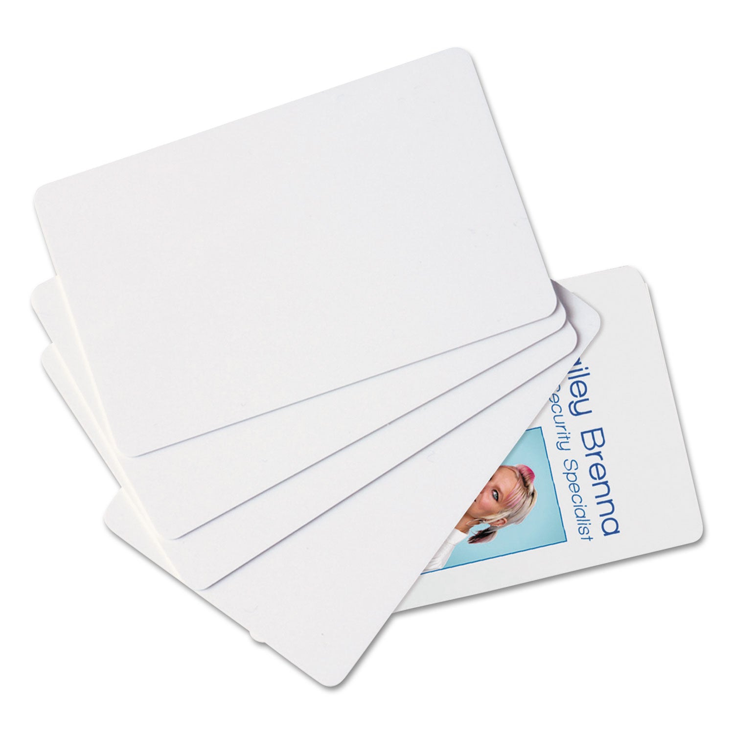 SICURIX Blank ID Card, 2 1/8 x 3 3/8, White, 100/Pack (80300)