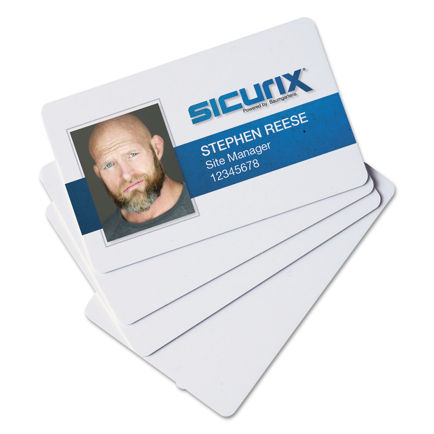 SICURIX Blank ID Card, 2 1/8 x 3 3/8, White, 100/Pack (80300)