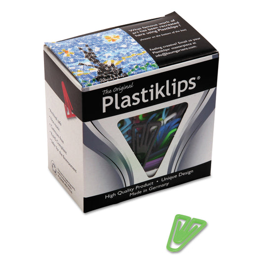 Baumgartens Plastiklips Paper Clips, Large, Smooth, Assorted Colors, 200/Box (LP0600)