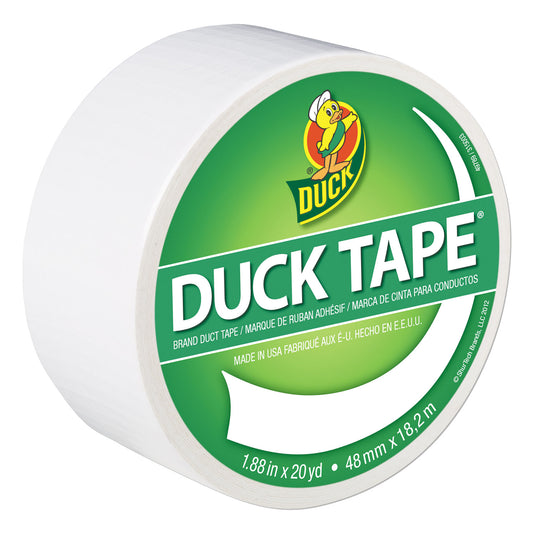 Duck Colored Duct Tape, 3" Core, 1.88" x 20 yds, White (1265015)