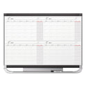 Quartet Prestige 2 Magnetic Total Erase Four-Month Calendar, 36 x 24, White Surface, Graphite Fiberboard/Plastic Frame (4MCP23P2)