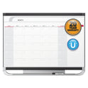 Quartet Prestige 2 Magnetic Total Erase Monthly Calendar, 36 x 24, White Surface, Graphite Fiberboard/Plastic Frame (CP32P2)