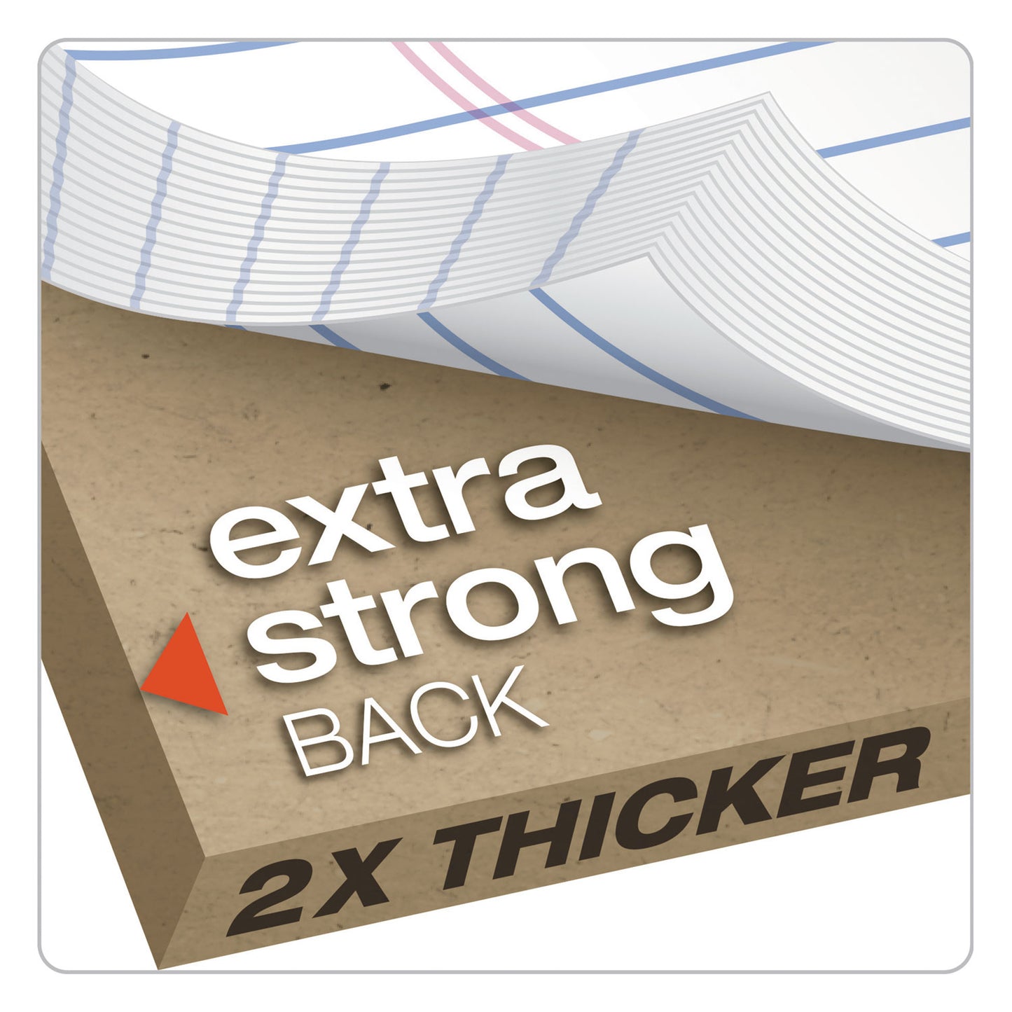 Ampad Double Sheet Pads, Medium/College Rule, 100 White 8.5 x 11.75 Sheets (20323)