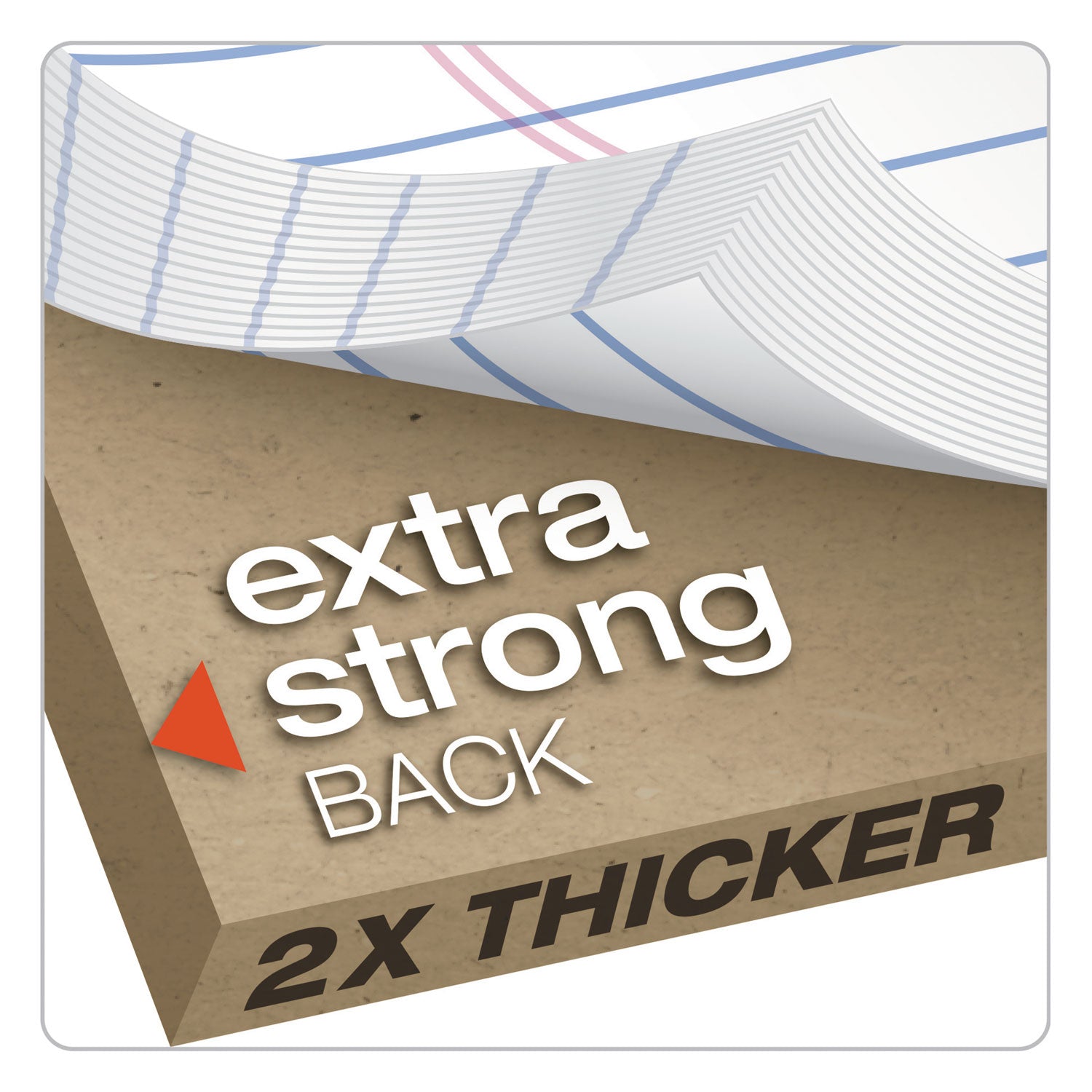 Ampad Double Sheet Pads, Medium/College Rule, 100 White 8.5 x 11.75 Sheets (20323)