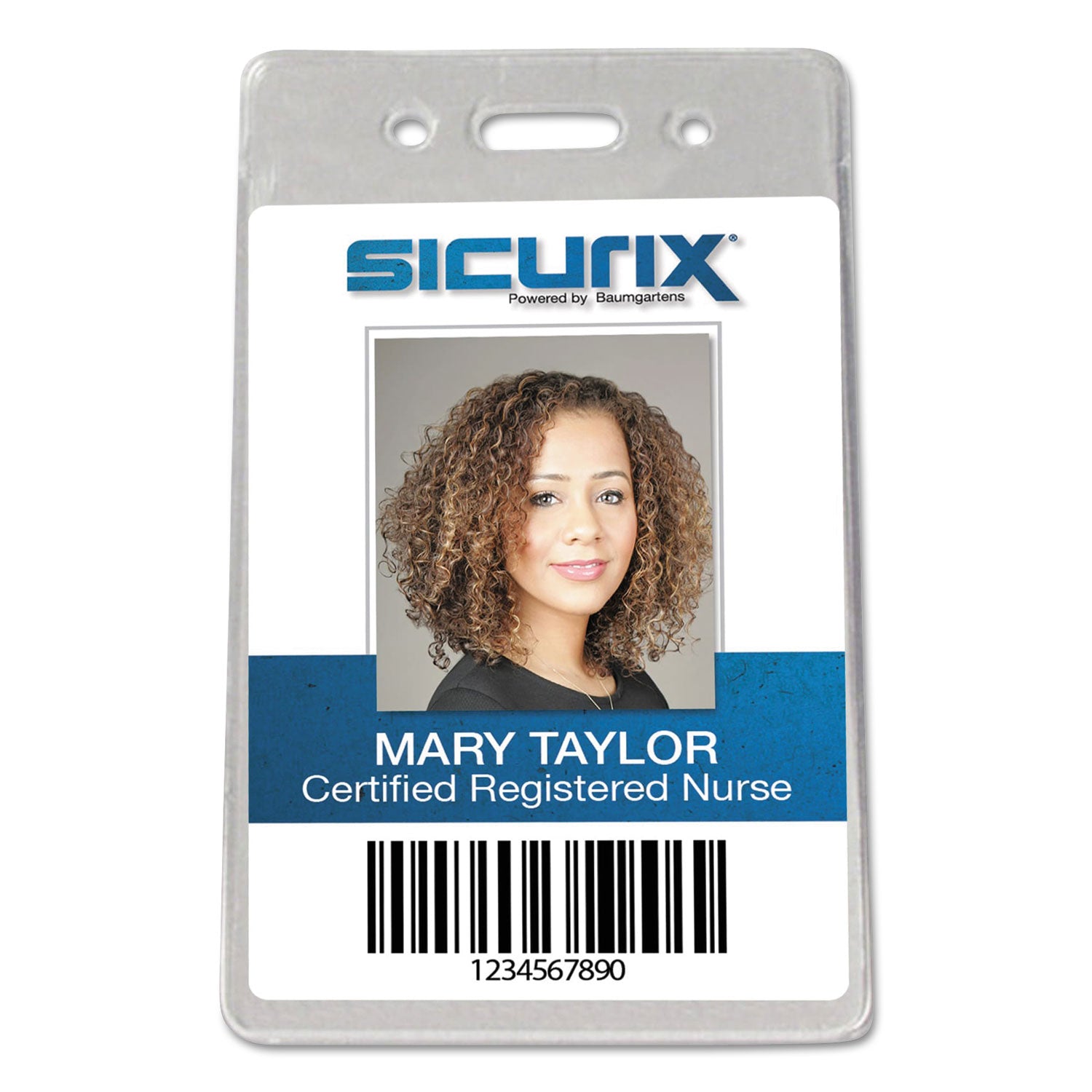 Sicurix Proximity Badge Holder, Vertical, 2 1/2w x 4 1/2h, Clear, 50/Pack (47820)