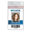 SICURIX Sealable Cardholder, Vertical, 2.62 x 3.75, Clear, 50/Pack (47840)