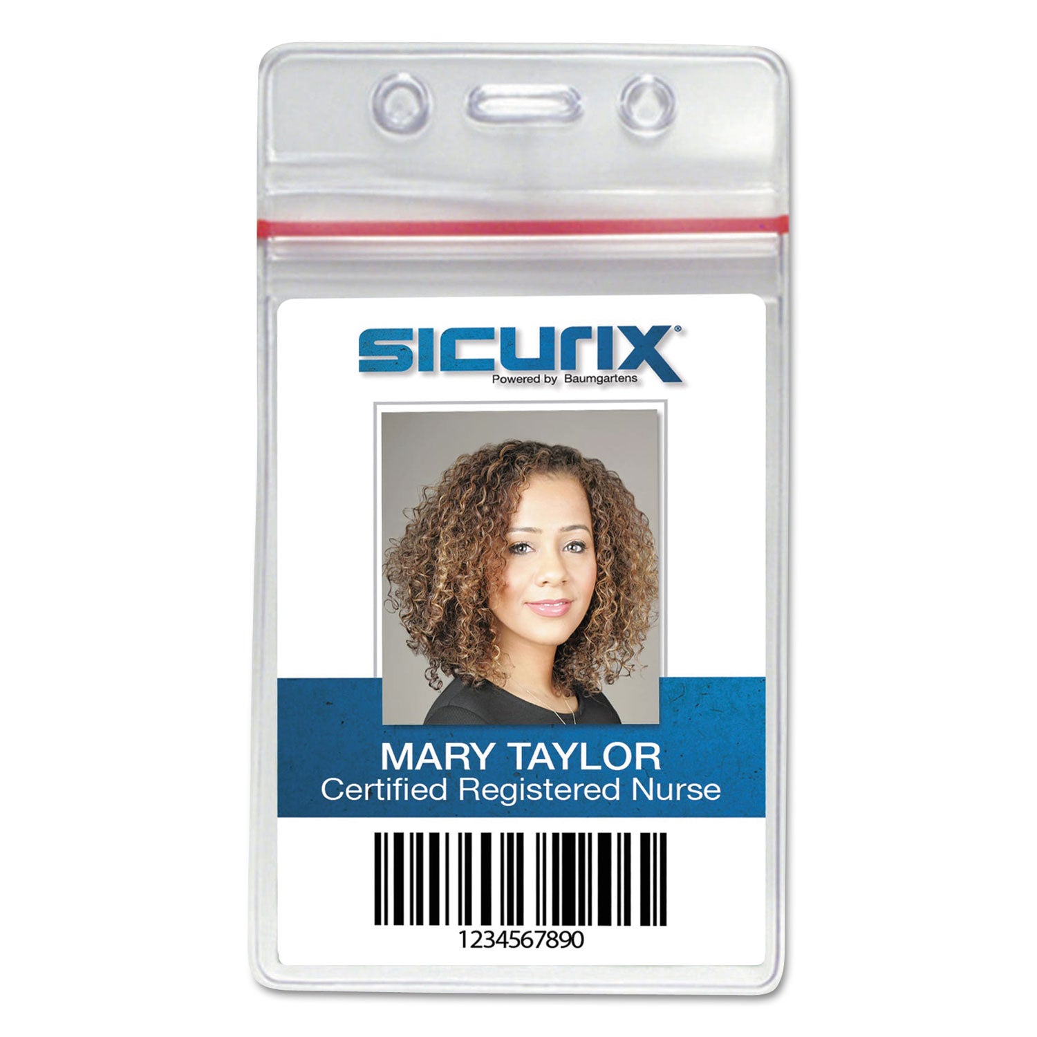 SICURIX Sealable Cardholder, Vertical, 2.62 x 3.75, Clear, 50/Pack (47840)