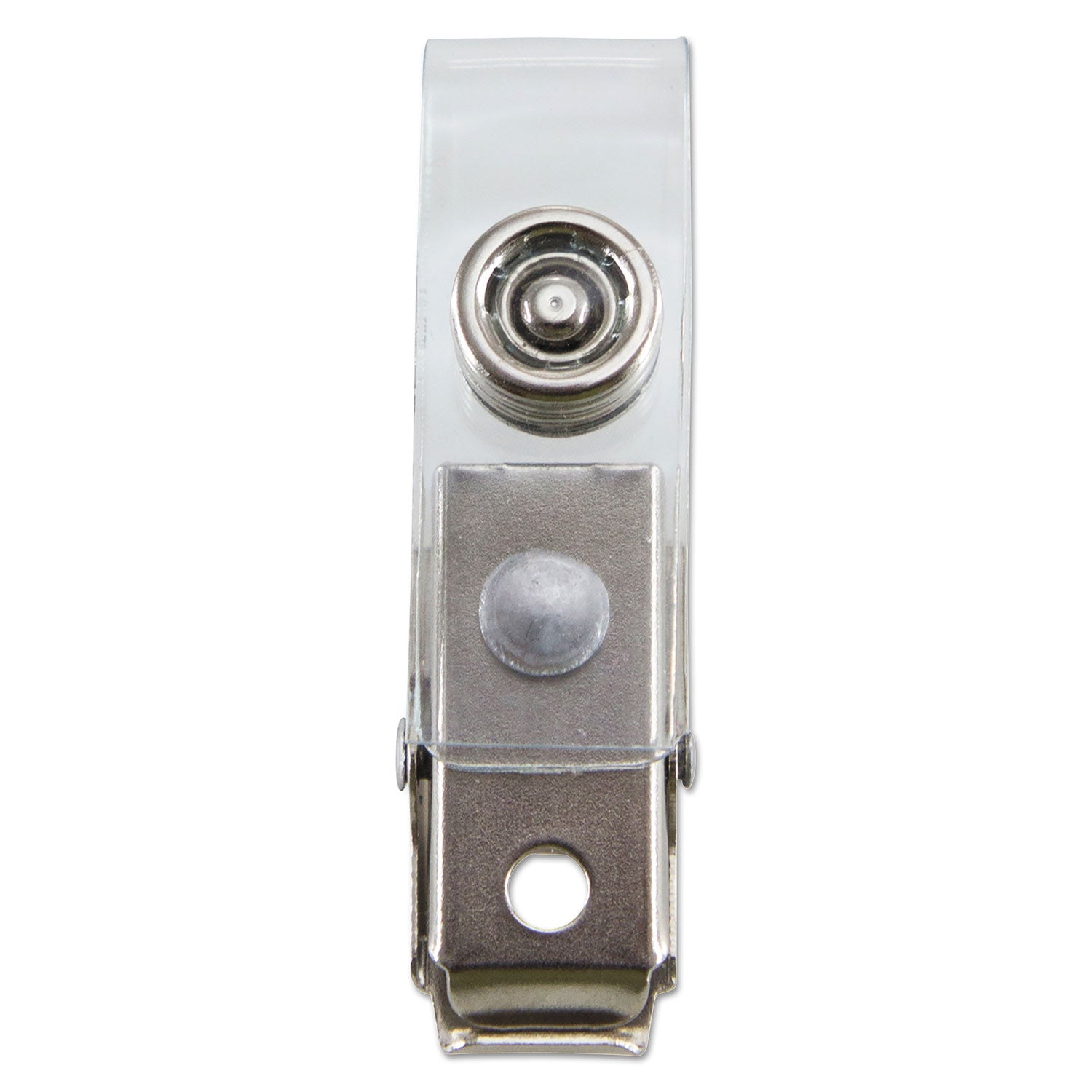 SICURIX ID Strap Clips, 0.38" x 2.75", Clear, 25/Pack (68010)