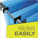 Pendaflex SureHook Reinforced Extra-Capacity Hanging Box File, 1 Section, 3" Capacity, Legal Size, 1/5-Cut Tabs, Blue, 25/Box (59303)