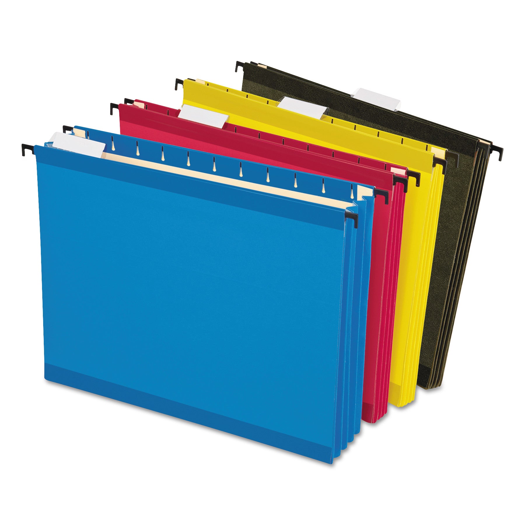 Pendaflex SureHook Hanging Pocket File, Letter Size, 1/5-Cut Tabs, Assorted Colors, 4/Pack (09213)