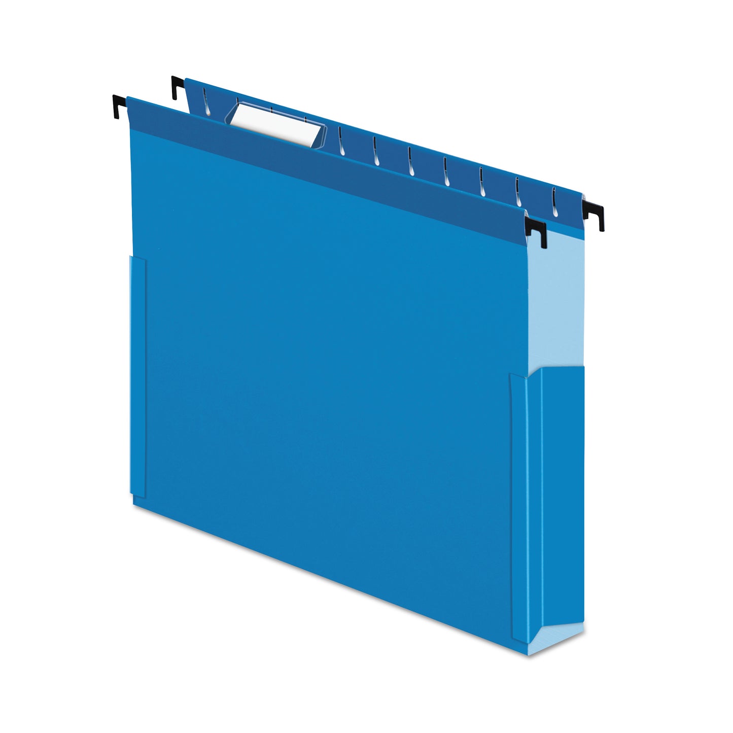 Pendaflex SureHook Reinforced Extra-Capacity Hanging Box File, 1 Section, 2" Capacity, Letter Size, 1/5-Cut Tabs, Blue, 25/Box (59202)