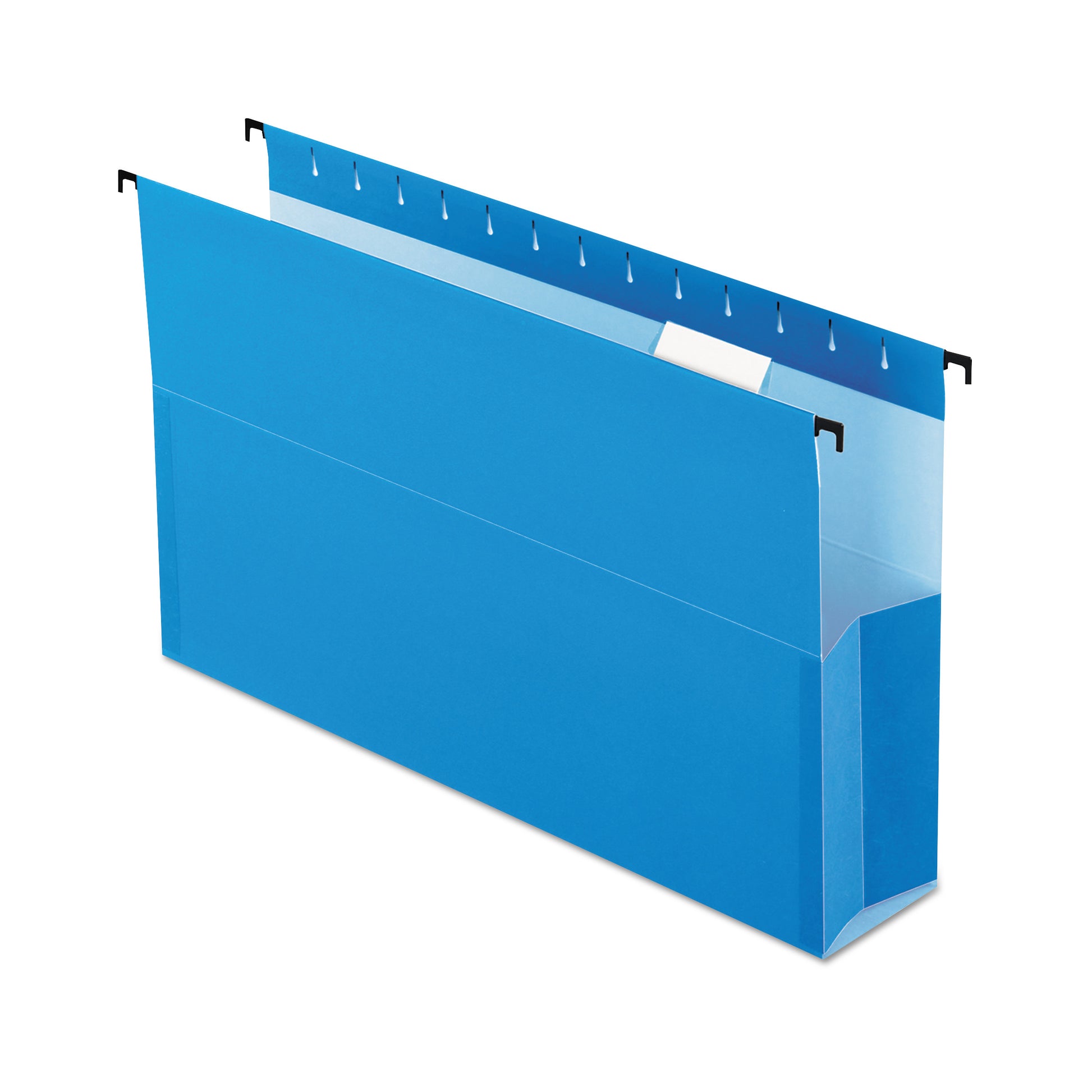 Pendaflex SureHook Reinforced Extra-Capacity Hanging Box File, 1 Section, 3" Capacity, Legal Size, 1/5-Cut Tabs, Blue, 25/Box (59303)