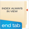 Pendaflex Manila Laminated End Tab Fastener Folders, 11-pt Manila, 0.75" Expansion, 2 Fasteners, Letter Size, Manila Exterior, 50/Box (13160)