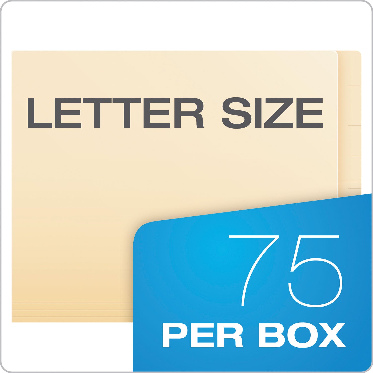 Pendaflex SmartShield End Tab File Folders, Straight Tabs, Letter Size, Manila, 75/Box (62710)