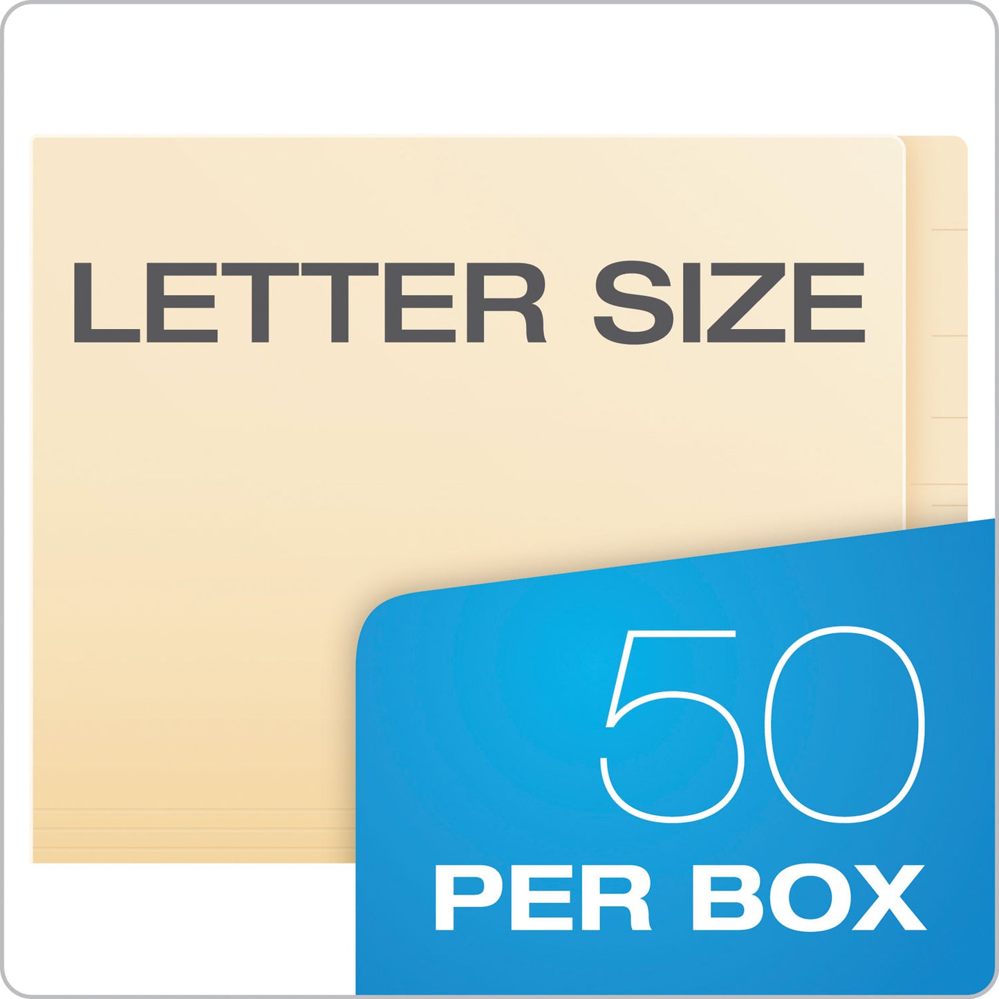 Pendaflex Manila Laminated End Tab Fastener Folders, 11-pt Manila, 0.75" Expansion, 2 Fasteners, Letter Size, Manila Exterior, 50/Box (13160)