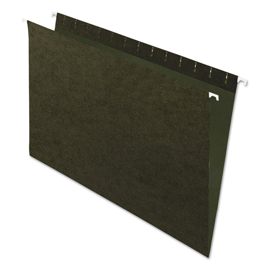 Pendaflex Standard Green Hanging Folders, Legal Size, Straight Tabs, Standard Green, 25/Box (81620)