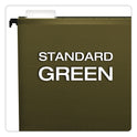 Pendaflex SureHook Hanging Folders, Legal Size, 1/5-Cut Tabs, Standard Green, 20/Box (615315)