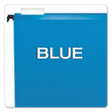 Pendaflex SureHook Hanging Folders, Legal Size, 1/5-Cut Tabs, Blue, 20/Box (615315BLU)