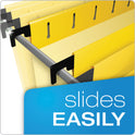 Pendaflex SureHook Hanging Folders, Legal Size, 1/5-Cut Tabs, Yellow, 20/Box (615315YEL)