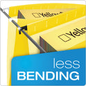 Pendaflex SureHook Hanging Folders, Legal Size, 1/5-Cut Tabs, Yellow, 20/Box (615315YEL)