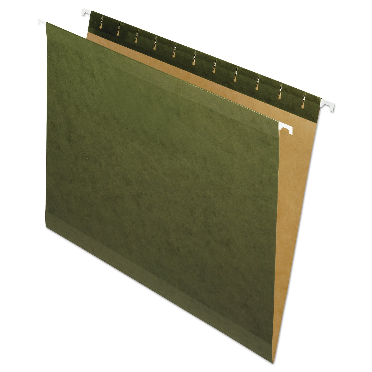 Pendaflex Reinforced Hanging File Folders, Letter Size, Straight Tabs, Standard Green, 25/Box (4152)