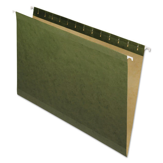 Pendaflex Reinforced Hanging File Folders, Legal Size, Straight Tabs, Standard Green, 25/Box (4153)