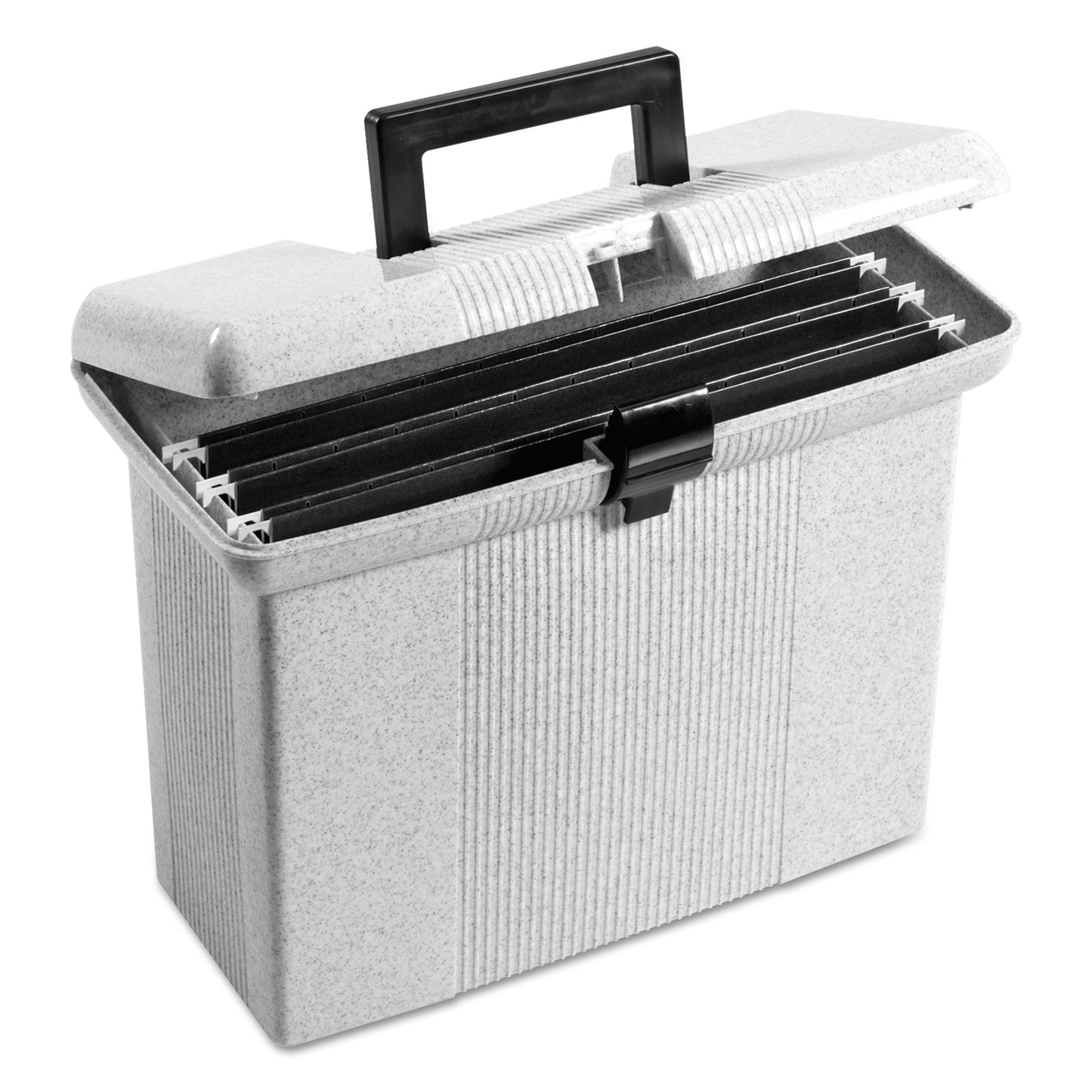 Pendaflex Portable File Boxes, Letter Files, 14.88" x 6.5" x 11.88", Granite (41737)