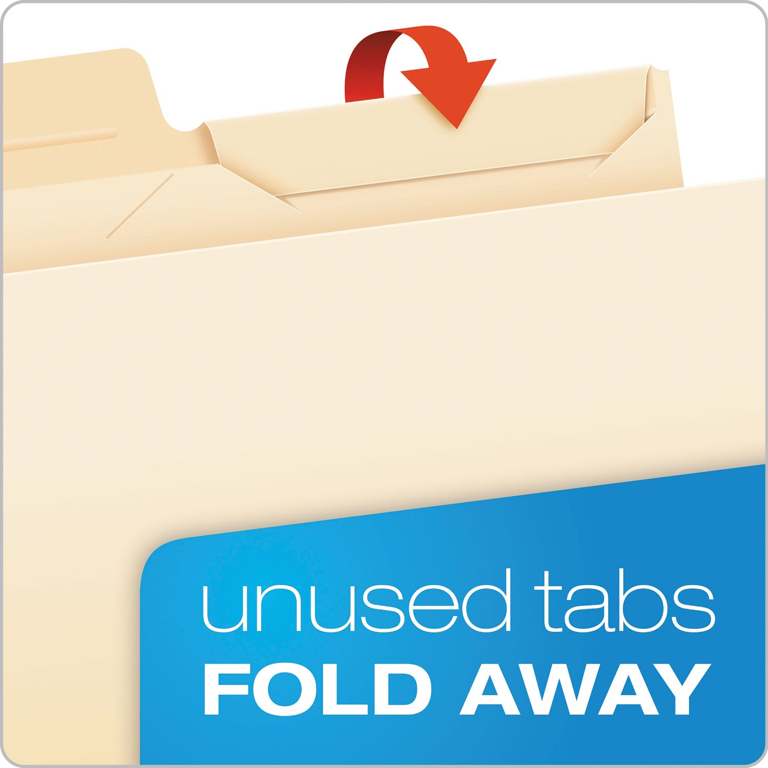 Pendaflex Ready-Tab Reinforced File Folders, 1/3-Cut Tabs: Assorted, Letter Size, Manila, 50/Pack (42336)