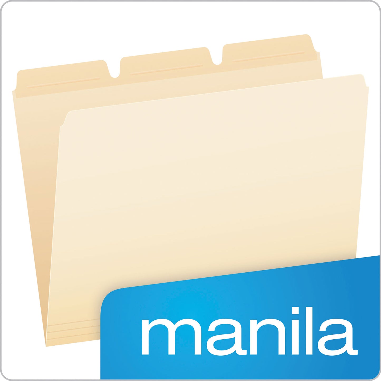 Pendaflex Ready-Tab Reinforced File Folders, 1/3-Cut Tabs: Assorted, Letter Size, Manila, 50/Pack (42336)