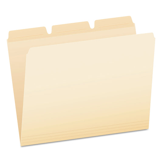 Pendaflex Ready-Tab Reinforced File Folders, 1/3-Cut Tabs: Assorted, Letter Size, Manila, 50/Pack (42336)