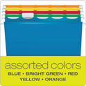 Pendaflex Ready-Tab Colored Reinforced Hanging Folders, Letter Size, 1/3-Cut Tabs, Assorted Colors, 25/Box (42621)