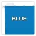 Pendaflex Ready-Tab Colored Reinforced Hanging Folders, Letter Size, 1/5-Cut Tabs, Blue, 25/Box (42622)