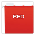 Pendaflex Ready-Tab Colored Reinforced Hanging Folders, Letter Size, 1/5-Cut Tabs, Red, 25/Box (42623)