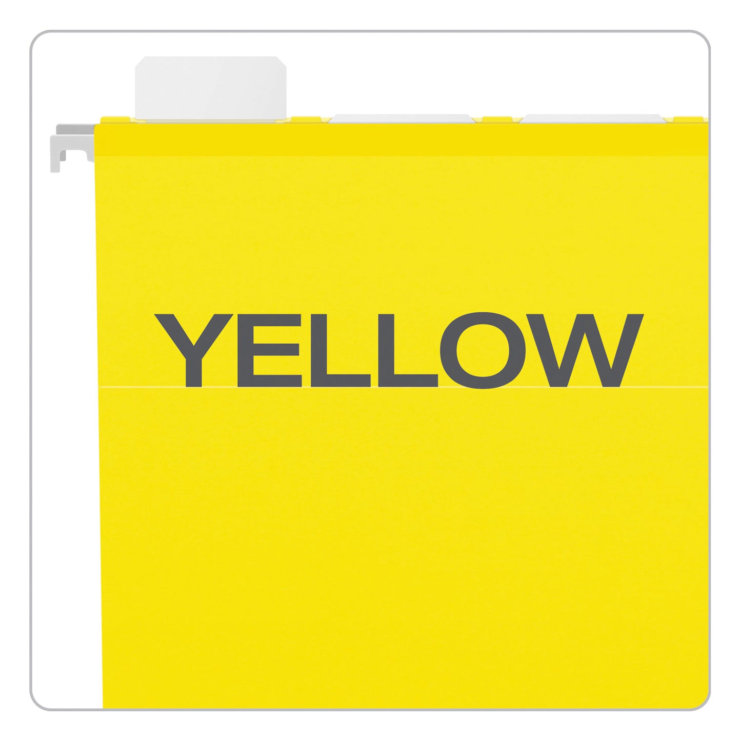 Pendaflex Ready-Tab Colored Reinforced Hanging Folders, Letter Size, 1/5-Cut Tabs, Yellow, 25/Box (42624)