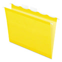 Pendaflex Ready-Tab Colored Reinforced Hanging Folders, Letter Size, 1/5-Cut Tabs, Yellow, 25/Box (42624)