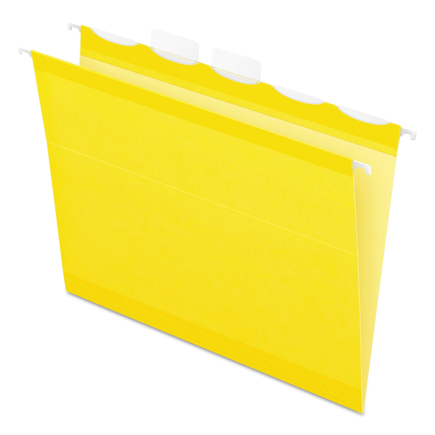 Pendaflex Ready-Tab Colored Reinforced Hanging Folders, Letter Size, 1/5-Cut Tabs, Yellow, 25/Box (42624)