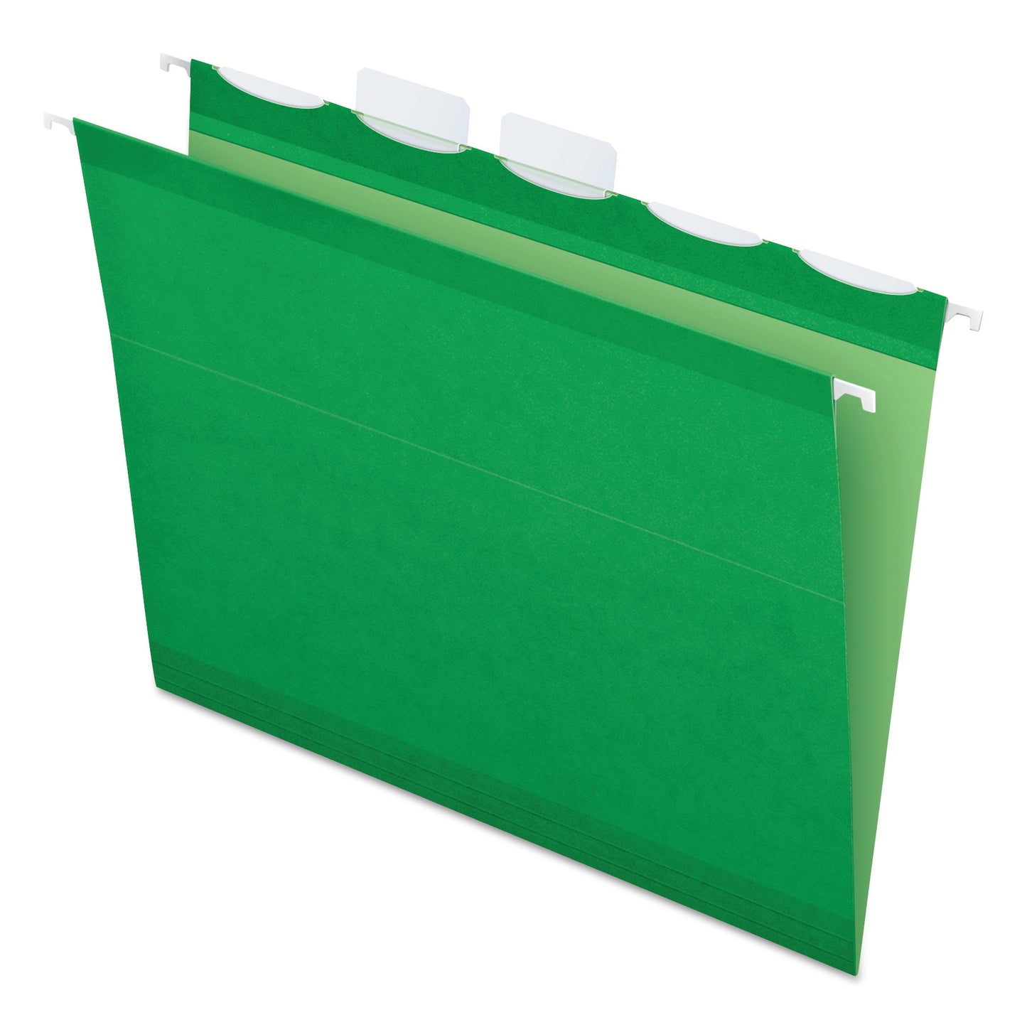 Pendaflex Ready-Tab Colored Reinforced Hanging Folders, Letter Size, 1/5-Cut Tabs, Bright Green, 25/Box (42626)