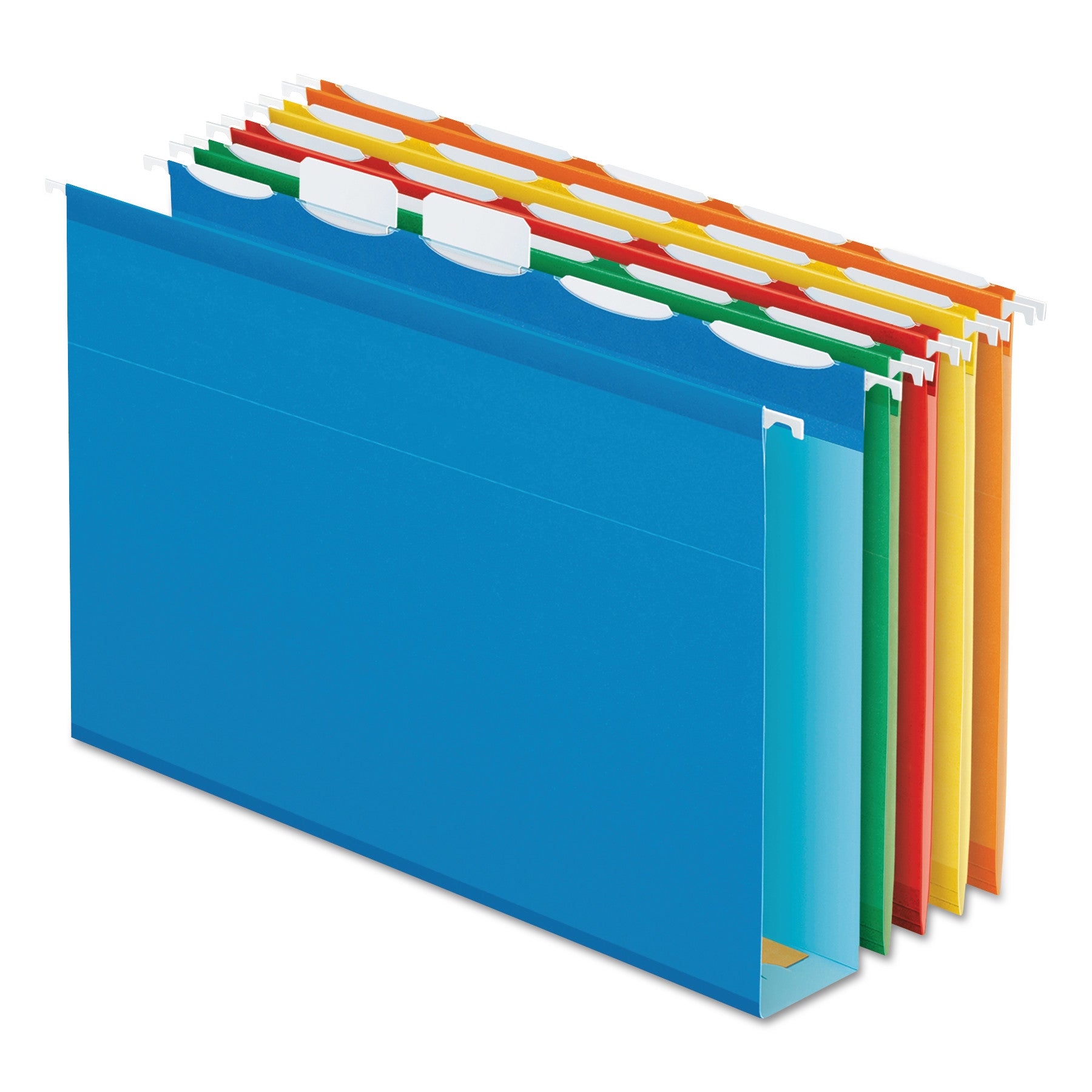 Pendaflex Ready-Tab Extra Capacity Reinforced Colored Hanging Folders, Letter Size, 1/5-Cut Tabs, Assorted Colors, 20/Box (42700)