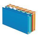 Pendaflex Ready-Tab Extra Capacity Reinforced Colored Hanging Folders, Legal Size, 1/6-Cut Tabs, Assorted Colors, 20/Box (42702)