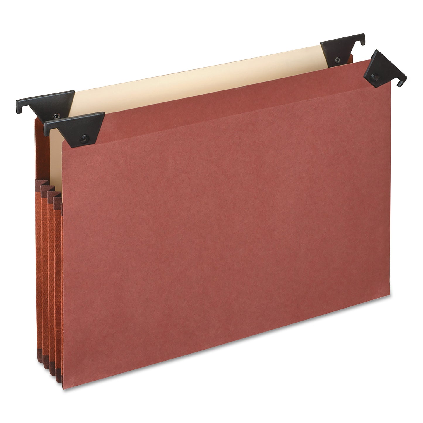 Pendaflex Premium Expanding Hanging File Pockets with Swing Hooks and Dividers, 3 Dividers with 1/3-Cut Tabs, Letter Size, Brown, 5/Box (45432)