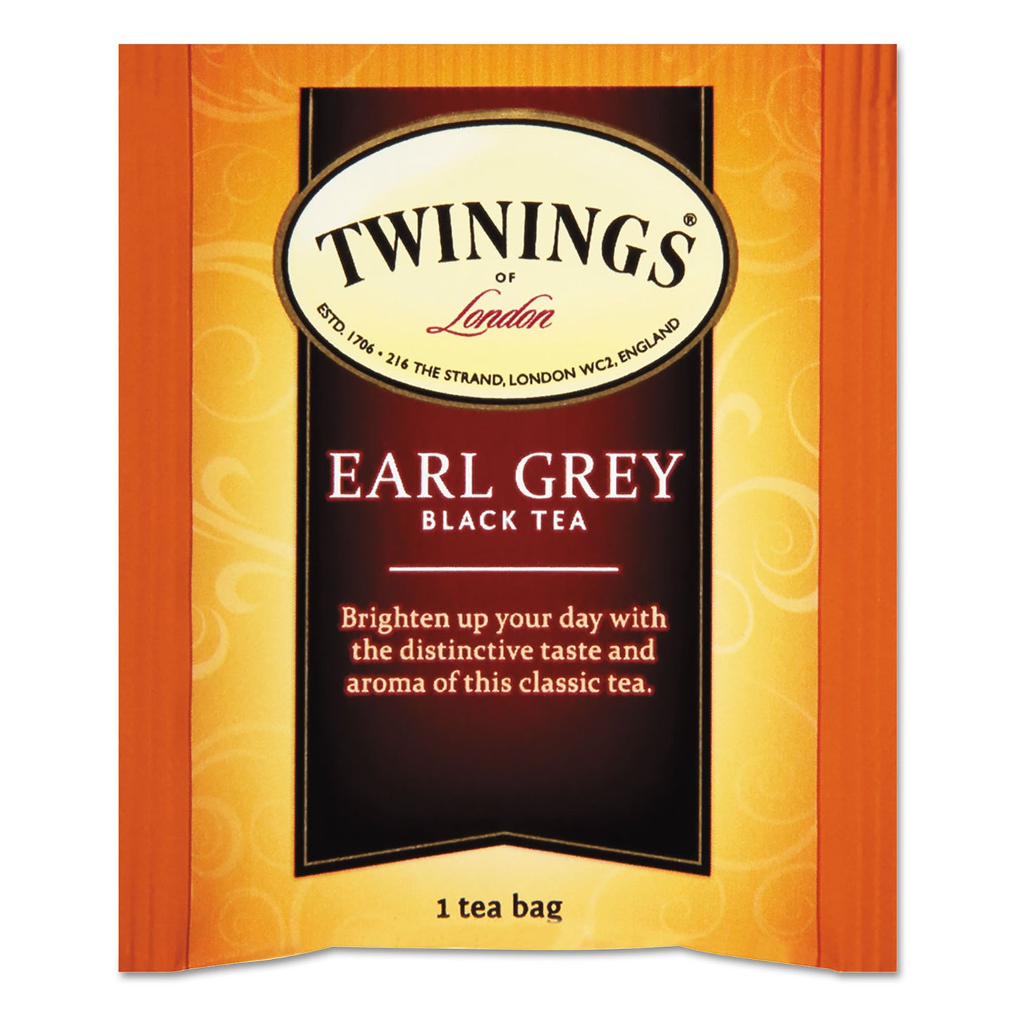 TWININGS Tea Bags, Earl Grey, 1.76 oz, 25/Box (09183)