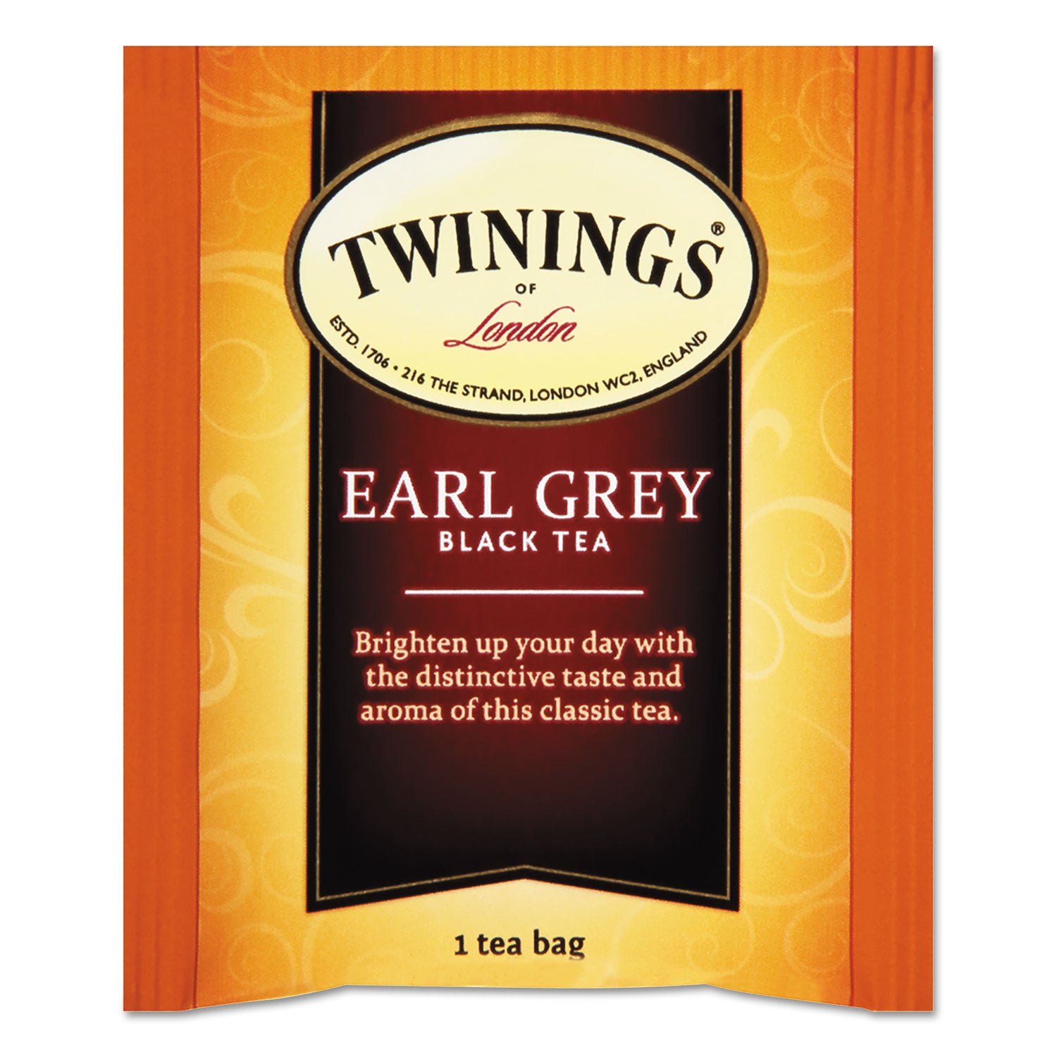 TWININGS Tea Bags, Earl Grey, 1.76 oz, 25/Box (09183)