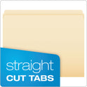 Pendaflex Manila File Folders, Straight Tabs, Letter Size, 0.75" Expansion, Manila, 100/Box (752)